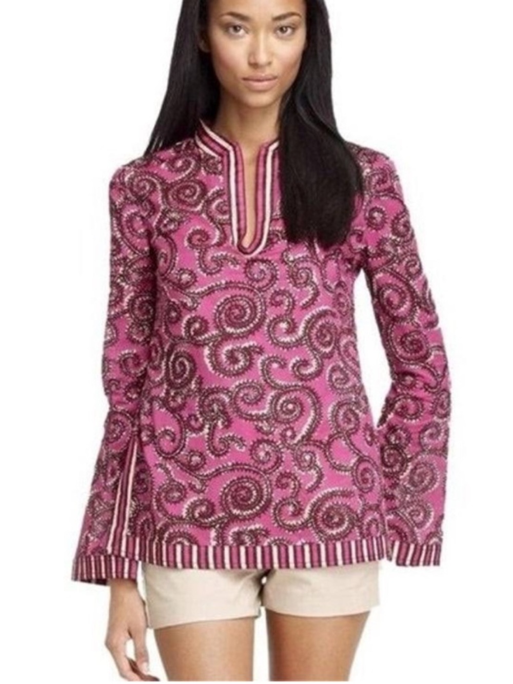 Tory Burch Sequin Stephanie Tunic top